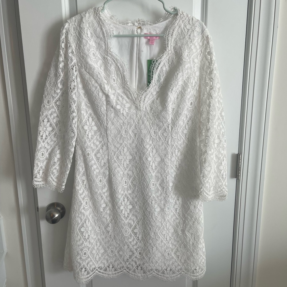 Size 10 NWT Lilly Pulitzer Meryl 3/4 Sleeve Lace Dress